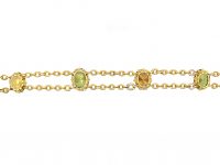 Edwardian 18ct Gold Mixed Colour Zircon Bracelet