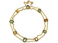 Edwardian 18ct Gold Mixed Colour Zircon Bracelet