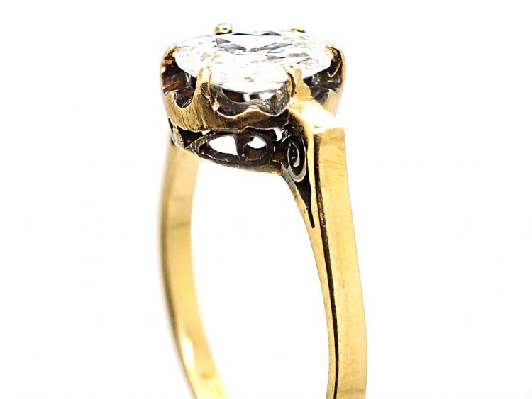 Early 20th Century 18ct Gold, Old Mine Cut Diamond Solitaire Ring