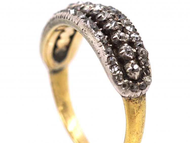 Georgian Three Row Diamond Ring