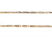 Edwardian 9ct Gold Paper Clip Link Chain