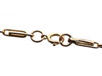 Edwardian 9ct Gold Paper Clip Link Chain