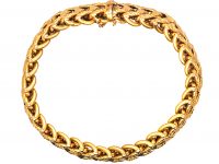 Early 20th Century French 18ct Gold Woven Bracelet