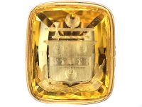 Georgian 9ct Gold Seal with Citrine Intaglio Base