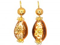 Georgian 18ct Gold Shell Earrings