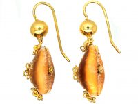 Georgian 18ct Gold Shell Earrings