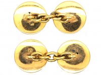 Victorian 18ct Gold, Blue & White Enamel Cufflinks