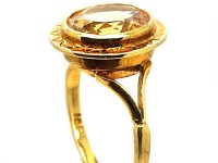 Edwardian 18ct Gold Ring set with a Topaz