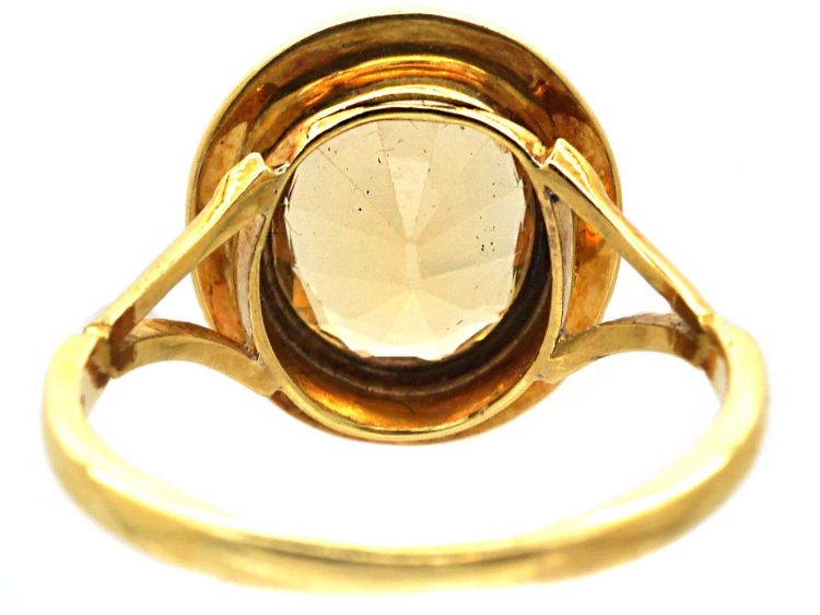 Edwardian 18ct Gold Ring set with a Topaz