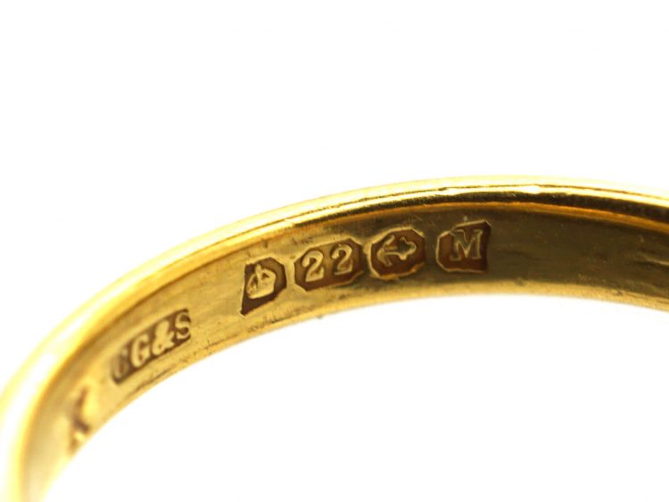 22ct Gold Wedding Ring by Charles Green & Sons made in 1936