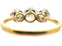 Early 20th Century 18ct Gold & Platinum, Three Stone Diamond Ring