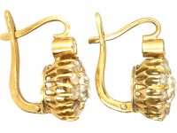 Late 19th Century 18ct Gold, Diamond Cluster Earrings