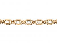 Edwardian 15ct Gold Bracelet set with Moonstones