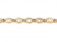 Edwardian 15ct Gold Bracelet set with Moonstones