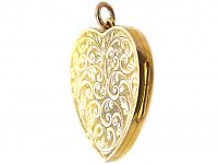 Edwardian Large 9ct Gold Heart Locket