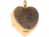 Edwardian Large 9ct Gold Heart Locket