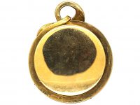 Early Victorian 15ct Gold Round Locket with Snake Surround