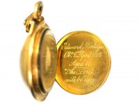 Early Victorian 15ct Gold Round Locket with Snake Surround