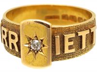 Edwardian 18ct Gold & Diamond Ring that Spells Harriet