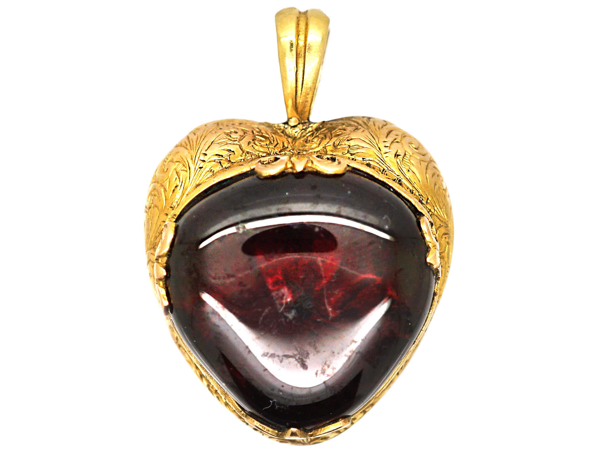 Vintage Victorian Gold Garnet, buy Ruby, & Diamond Pendant