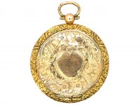 Victorian Round 9ct Gold Back & Front Locket that Opens Both Sides