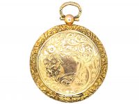 Victorian Round 9ct Gold Back & Front Locket that Opens Both Sides