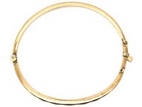 Vintage 9ct Gold Faceted Bangle by Smith & Pepper