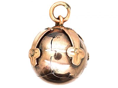 Edwardian 9ct Gold & Silver Masonic Ball