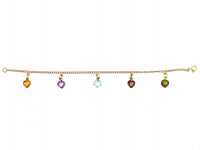 1950's 9ct Gold Multi Gemstone Bracelet by Deakin & Francis