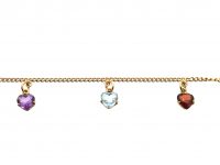 1950's 9ct Gold Multi Gemstone Bracelet by Deakin & Francis