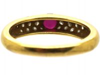 Vintage 18ct Gold by Chaumet set with a Ruby & Diamonds