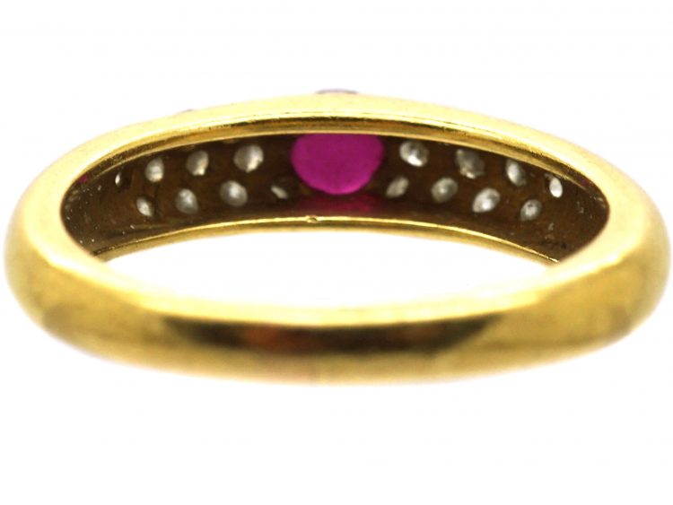 Vintage 18ct Gold by Chaumet set with a Ruby & Diamonds