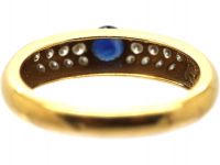 Vintage 18ct Gold Ring by Chaumet set with a Sapphire & Diamonds