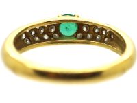 Vintage 18ct Gold Ring by Chaumet set with an Emerald & Diamonds