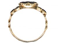 Georgian 9ct Gold Cluster Ring set with Vauxhall Glass