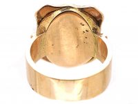 19th Century Gold Rush 18ct Gold Signet Ring set with Gold Quartz