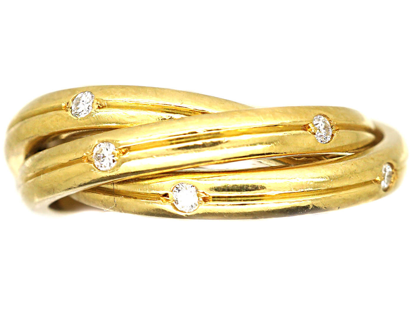 Cartier Trinity Ring 18k Multi-Tone Gold Band Size 51 | eBay