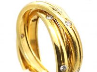 18ct Gold Trinity Ring set with Diamonds by Cartier