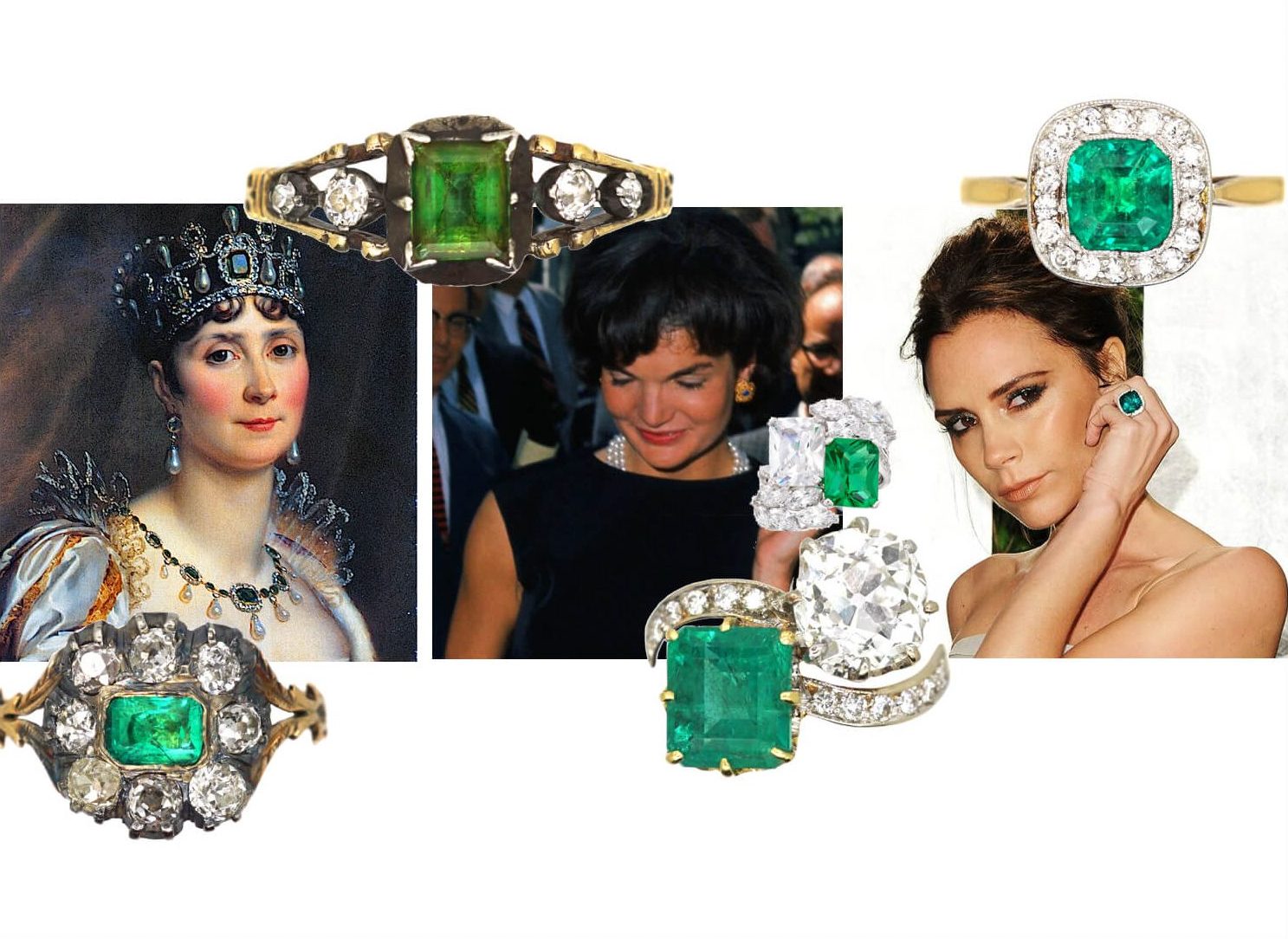 Antique emerald jewellery