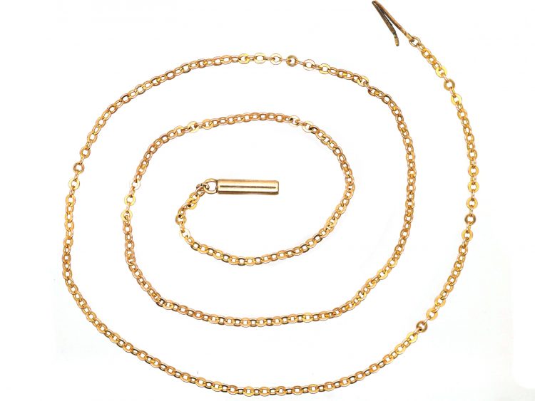 Edwardian 9ct Gold Chain with Barrel Clasp