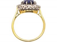 18ct Gold Colour Change Sapphire & Diamond Cluster Ring