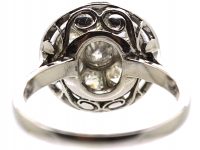 Art Deco Platinum, Diamond Cluster Target Ring