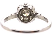 Mid 20th Century 18ct White Gold Diamond Cluster Ring