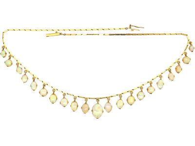 Edwardian 18ct Gold & Opal Necklace