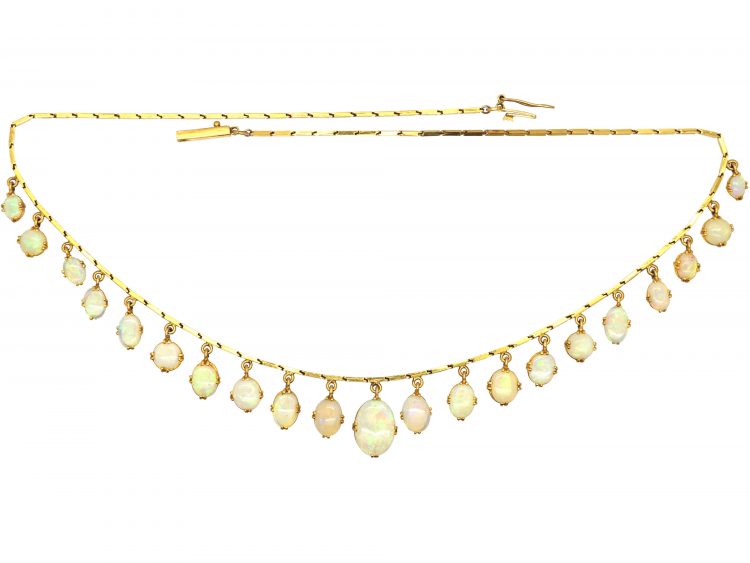 Edwardian 18ct Gold & Opal Necklace