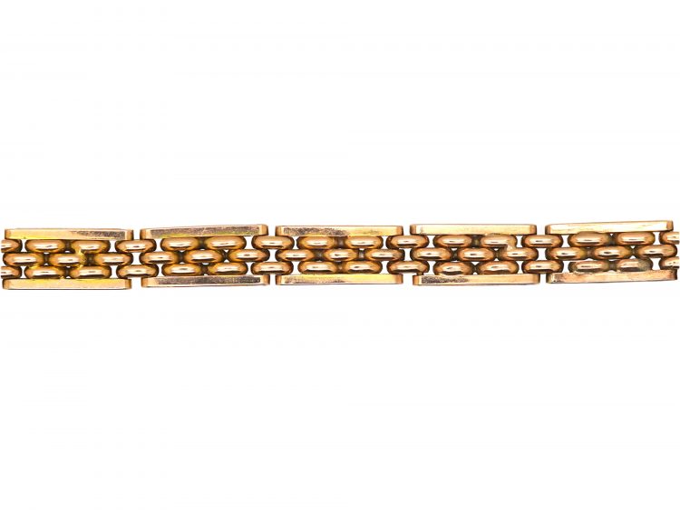 Edwardian 15ct Gold Gate Bracelet