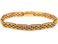 Edwardian 15ct Gold Gate Bracelet