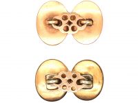 Georgian 9ct Gold Cufflinks set with Dendritic Agates