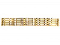 Edwardian 15ct Gold Four Bar Gate Bracelet