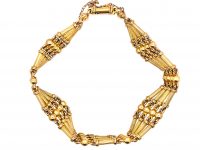 Edwardian 15ct Gold Four Bar Gate Bracelet